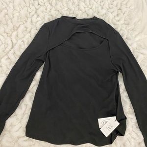 Black cutout on chest top